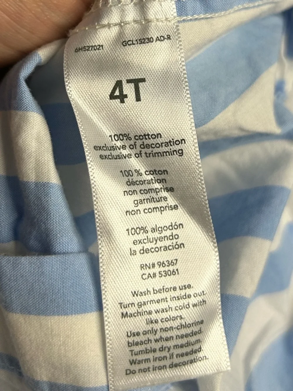 5 for $25🔥OshKosh B'Gosh Vertical‎ Blue Striped Shirt 4T
